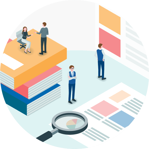 本、PC、書類イラスト